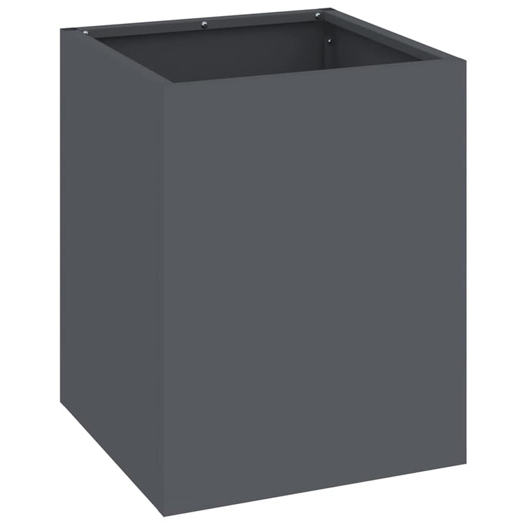 Vidaxxl Gartenblumentopf Anthrazit 32 x 32 x 40 cm kaltgewalzter Stahl