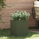 Vidaxl Gartenblumentopf olivgrün 32 x 32 x 40 cm kaltgewalzter Stahl