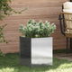 VidaXL Gartenblumentopf Edelstahl 32 x 32 x 40 cm Edelstahl