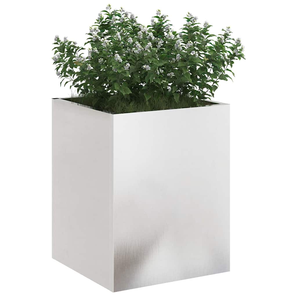 VidaXL Gartenblumentopf Edelstahl 32 x 32 x 40 cm Edelstahl