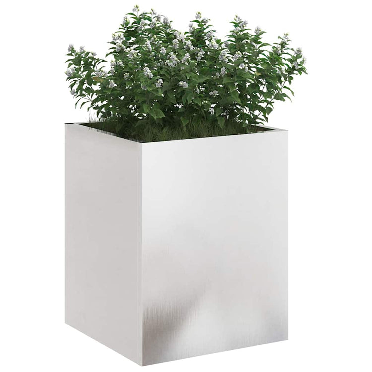 VidaXL Gartenblumentopf Edelstahl 32 x 32 x 40 cm Edelstahl