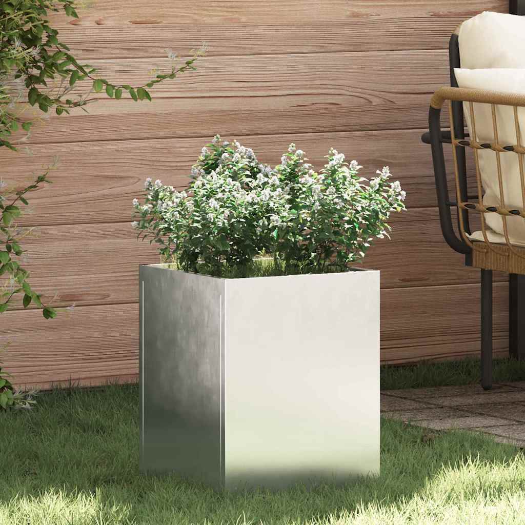 Vidaxl Gartenblumentopf aus verzinktem Stahl 32 x 32 x 40 cm
