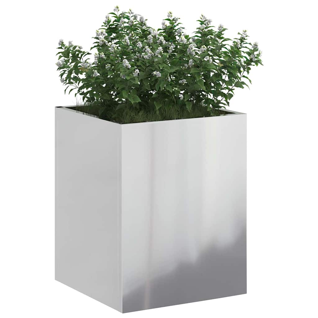 Vidaxl Gartenblumentopf aus verzinktem Stahl 32 x 32 x 40 cm