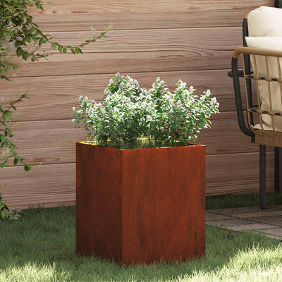 Vidaxl Gartenblumentopf Cortenstahl 32 x 32 x 40 cm Cortenstahl