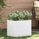Vidaxl Gartenblumentopf weiß 50 x 32 x 40 cm kaltgewalzter Stahl