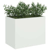 Vidaxl Gartenblumentopf weiß 50 x 32 x 40 cm kaltgewalzter Stahl