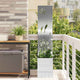 VidaXL Garten-Sichtschutz Laubsägewerk Silber 32 x 140 cm Edelstahl