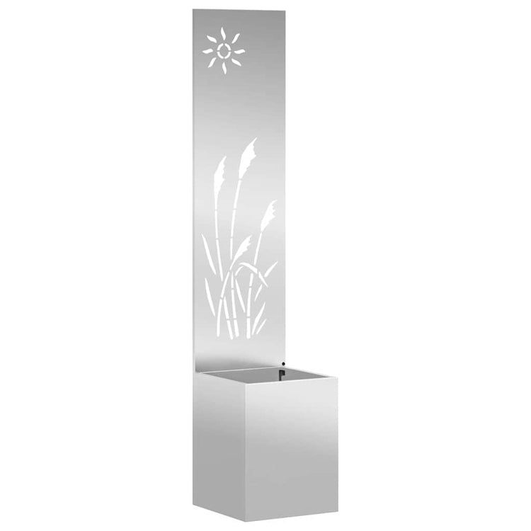 Vidaxxl Garten-Sichtschutz Silber 32 x 140 cm verzinkter Stahl