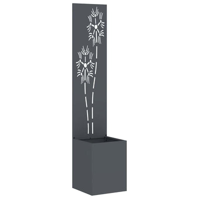 Vidaxxl Garten-Sichtschutz Anthrazit 32 x 140 cm kaltgewalzter Stahl