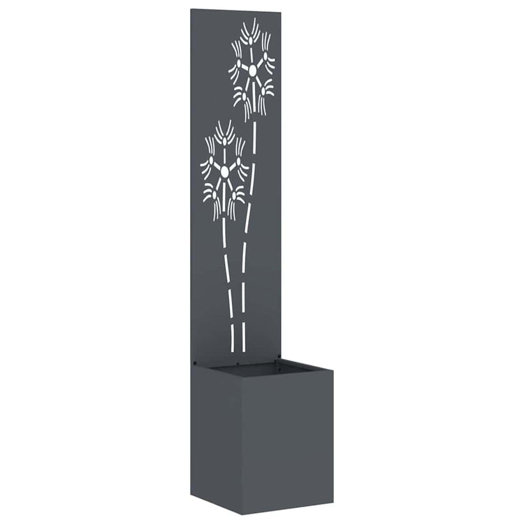 Vidaxxl Garten-Sichtschutz Anthrazit 32 x 140 cm kaltgewalzter Stahl