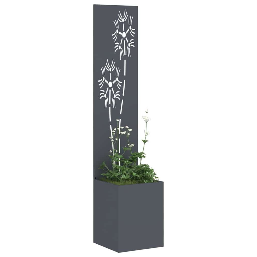 Vidaxxl Garten-Sichtschutz Anthrazit 32 x 140 cm kaltgewalzter Stahl