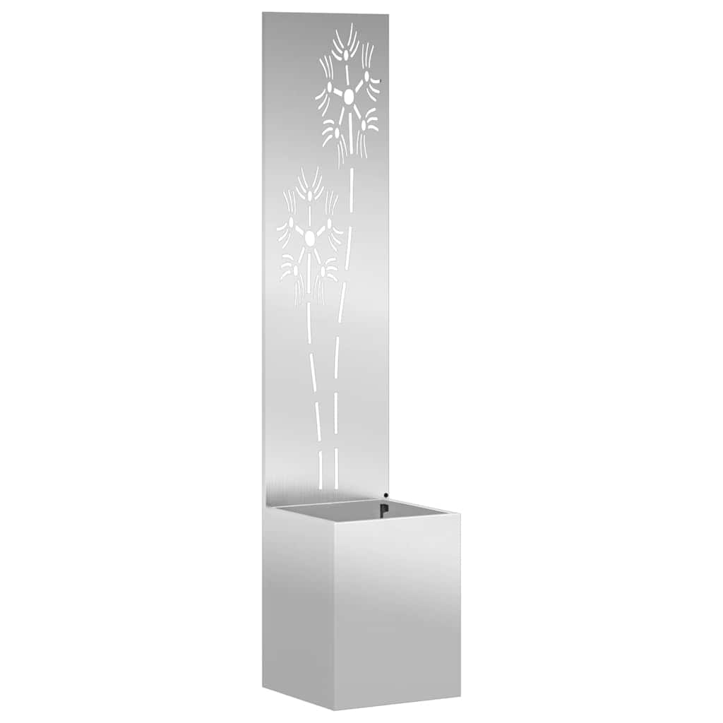 Vidaxxl Garten-Sichtschutz Silber 32 x 140 cm verzinkter Stahl