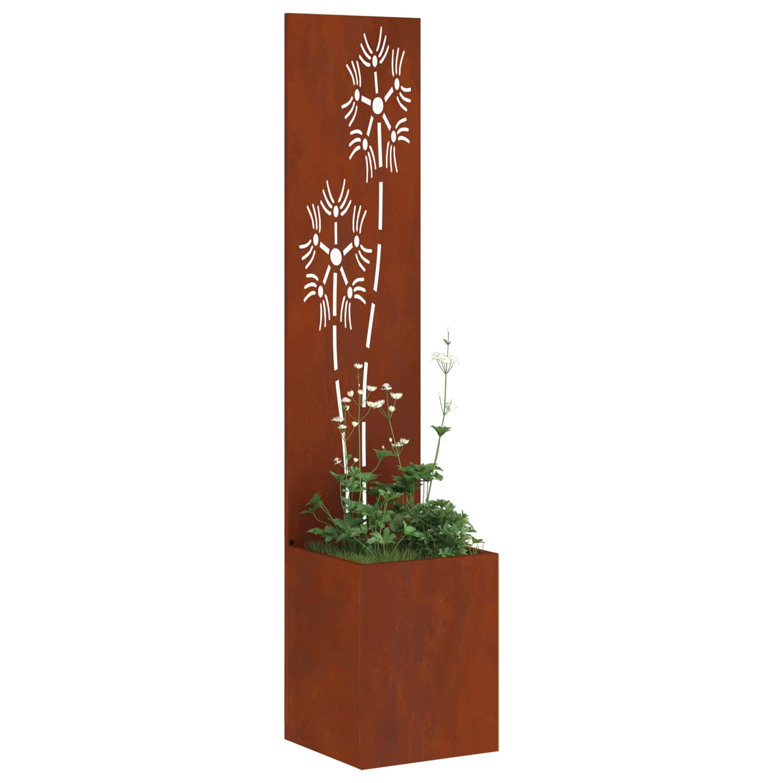 Vidaxl Garten-Sichtschutz rostig 32 x 32 x 150 cm Cortenstahl