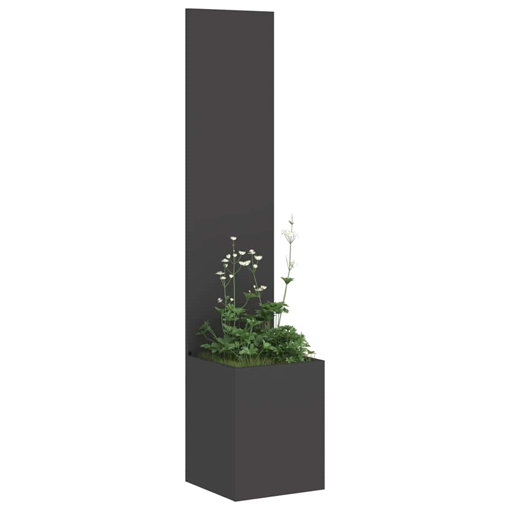 Vidaxxl Garten-Sichtschutz schwarz 32 x 32 x 150 cm kaltgewalzter Stahl