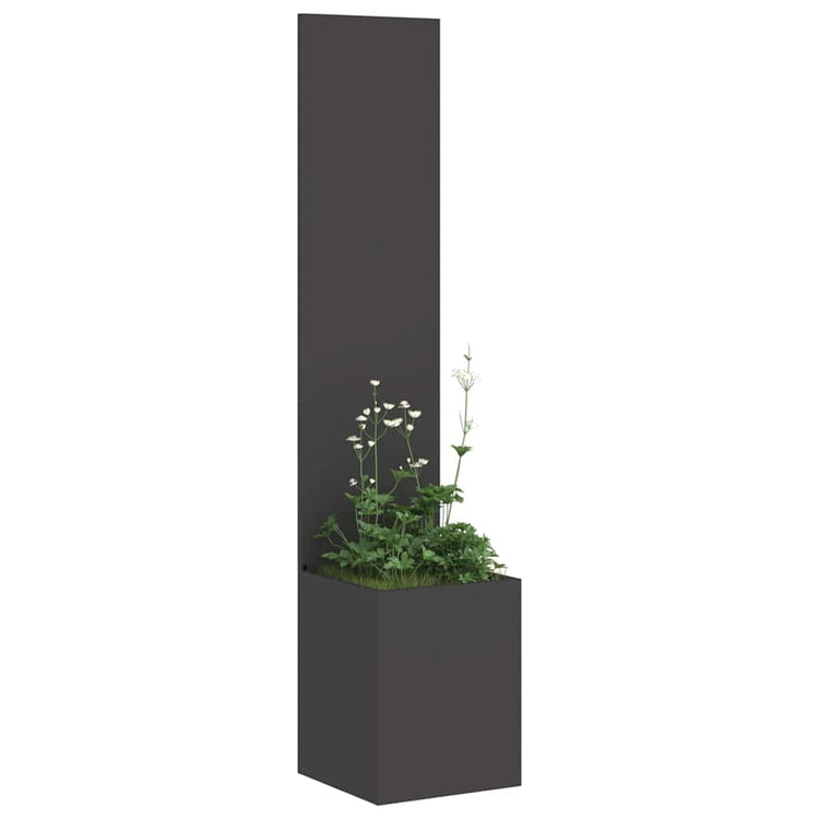 Vidaxxl Garten-Sichtschutz schwarz 32 x 32 x 150 cm kaltgewalzter Stahl