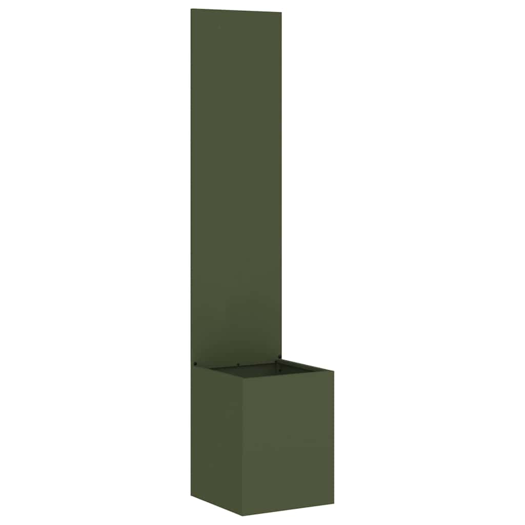 Vidaxxl Garten-Sichtschutz Olivgrün 32 x 140 cm kaltgewalzter Stahl