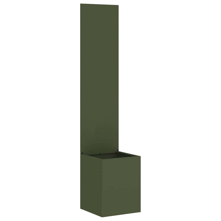 Vidaxxl Garten-Sichtschutz Olivgrün 32 x 140 cm kaltgewalzter Stahl