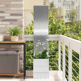 VidaXL Garten-Sichtschutz Laubsägewerk Silber 32 x 140 cm Edelstahl - afbeelding 1