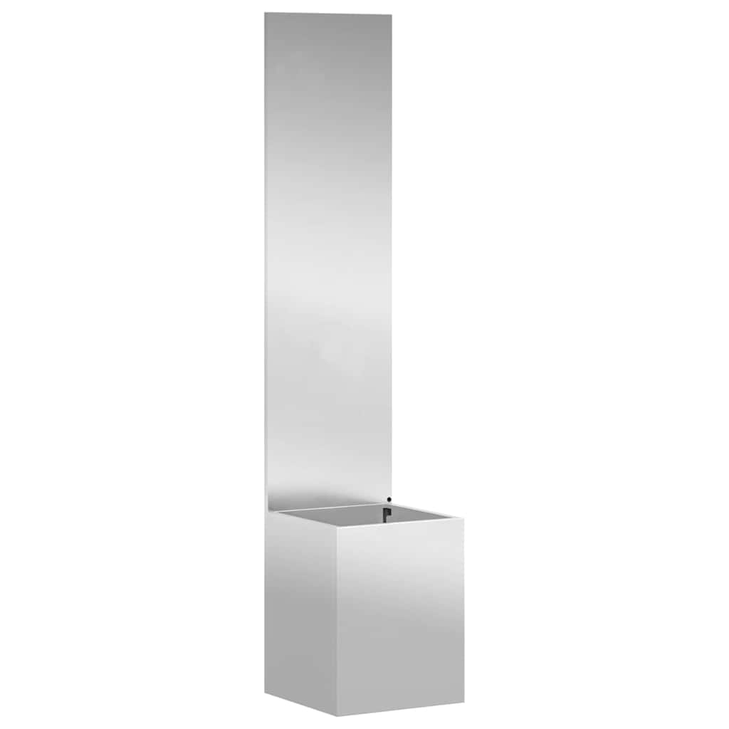 Vidaxxl Garten-Sichtschutz Silber 32 x 140 cm verzinkter Stahl