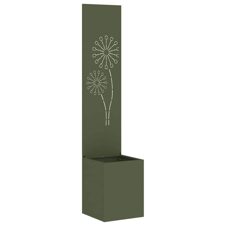 Vidaxxl Garten-Sichtschutz Olivgrün 32 x 140 cm kaltgewalzter Stahl