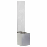 VidaXL Garten-Sichtschutz Laubsägewerk Silber 32 x 140 cm Edelstahl - afbeelding 2
