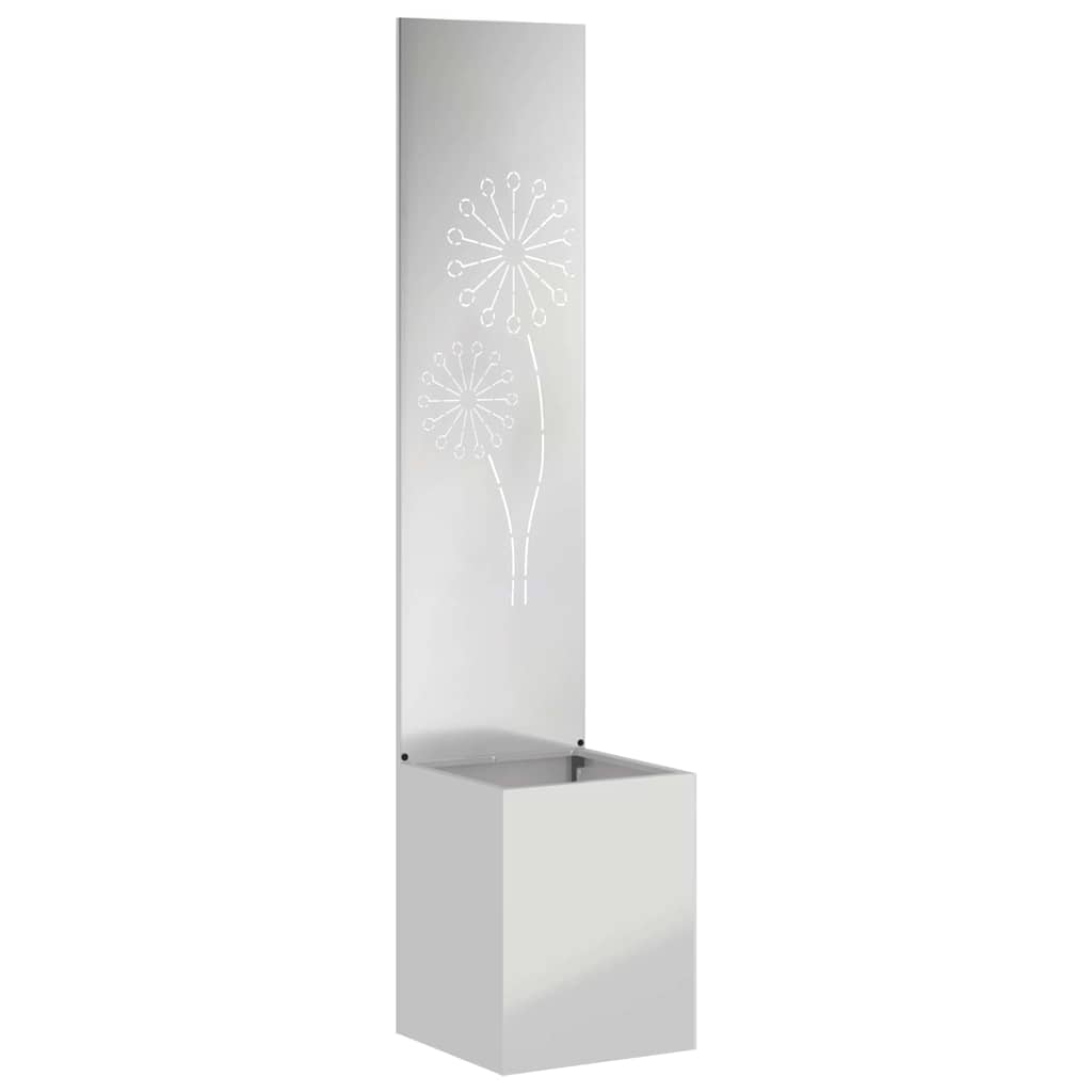 Vidaxxl Garten-Sichtschutz Silber 32 x 140 cm verzinkter Stahl