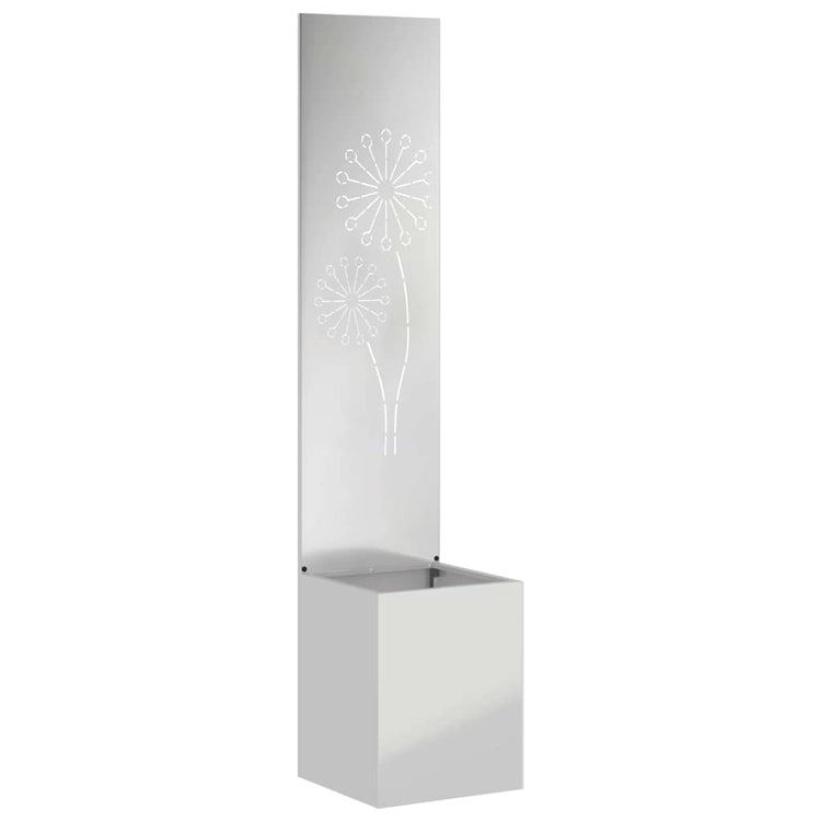 Vidaxxl Garten-Sichtschutz Silber 32 x 140 cm verzinkter Stahl