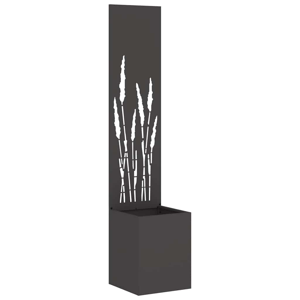 Vidaxxl Garten-Sichtschutz schwarz 32 x 32 x 150 cm kaltgewalzter Stahl