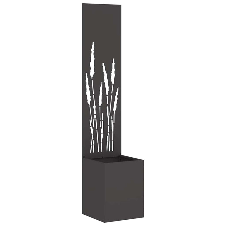 Vidaxxl Garten-Sichtschutz schwarz 32 x 32 x 150 cm kaltgewalzter Stahl