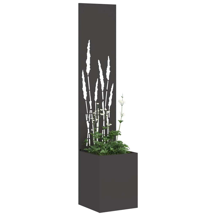 Vidaxxl Garten-Sichtschutz schwarz 32 x 32 x 150 cm kaltgewalzter Stahl