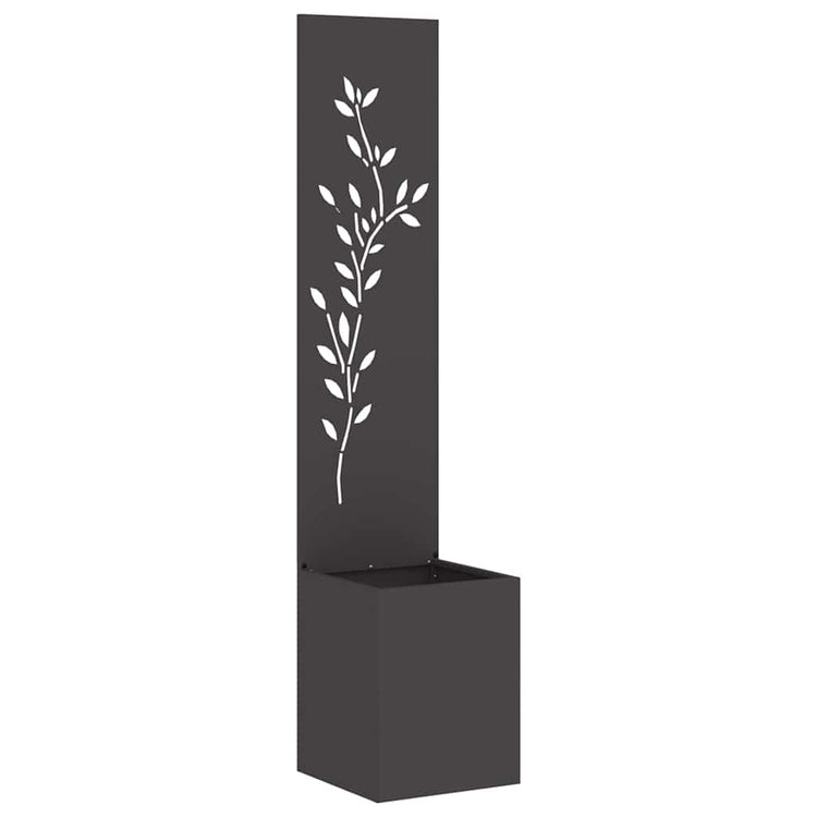 Vidaxxl Garten-Sichtschutz schwarz 32 x 32 x 150 cm kaltgewalzter Stahl