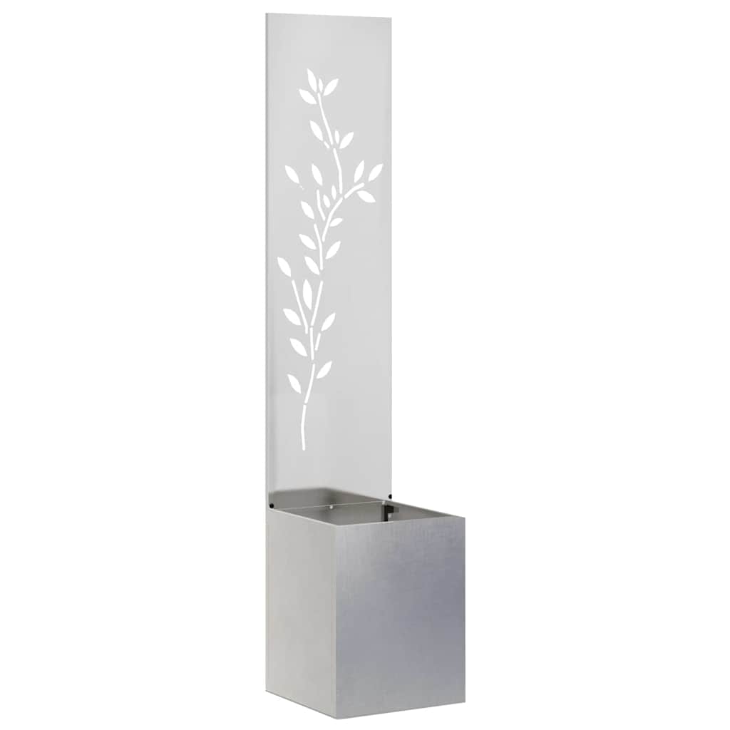 VidaXL Garten-Sichtschutz Silber 32 x 32 x 150 cm Edelstahl