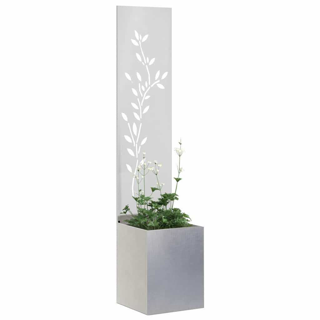 VidaXL Garten-Sichtschutz Silber 32 x 32 x 150 cm Edelstahl