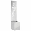 VidaXL Garten-Sichtschutz Blumen Silber 32 x 32 x 150 cm