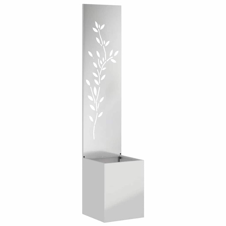 VidaXL Garten-Sichtschutz Blumen Silber 32 x 32 x 150 cm