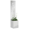VidaXL Garten-Sichtschutz Blumen Silber 32 x 32 x 150 cm