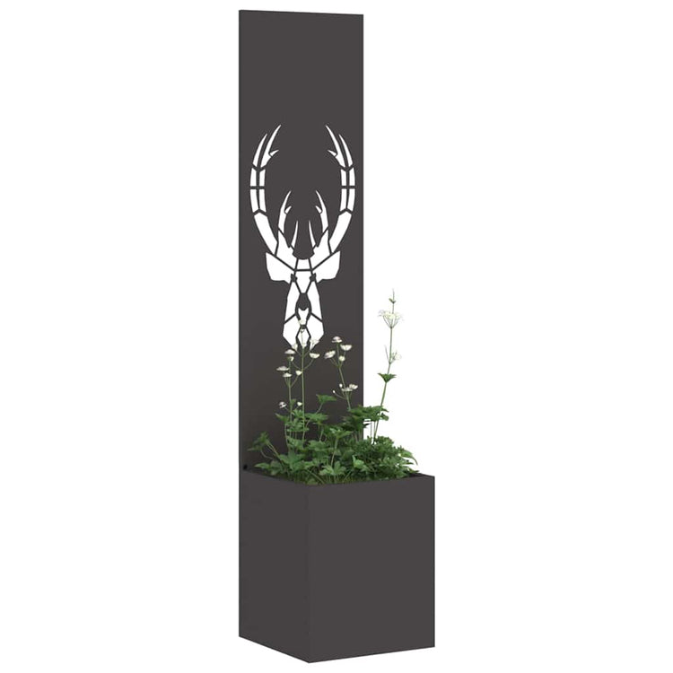 Vidaxxl Garten-Sichtschutz schwarz 32 x 32 x 150 cm kaltgewalzter Stahl