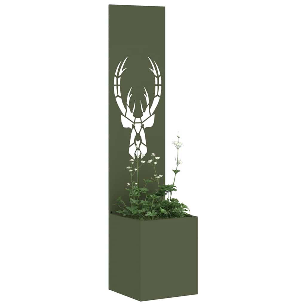 VidaXL Garten-Sichtschutz Tierdruck Olivgrün 32 x 32 x 150 cm