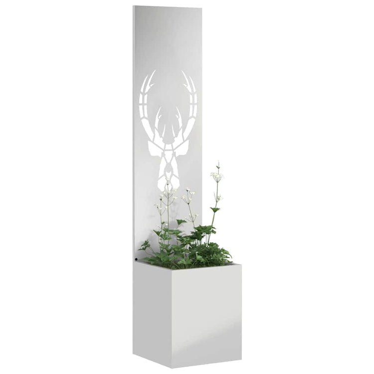 VidaXL Garten-Sichtschutz Tierdruck Silber 32 x 32 x 150 cm