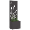 Vidaxxl Garten-Sichtschutz schwarz 50 x 140 cm kaltgewalzter Stahl