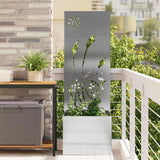 VidaXL Garten-Sichtschutz Laubsägewerk Silber 50 x 140 cm Edelstahl - afbeelding 1
