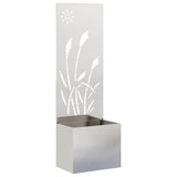 VidaXL Garten-Sichtschutz Laubsägewerk Silber 50 x 140 cm Edelstahl - afbeelding 2