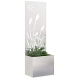VidaXL Garten-Sichtschutz Laubsägewerk Silber 50 x 140 cm Edelstahl - afbeelding 3