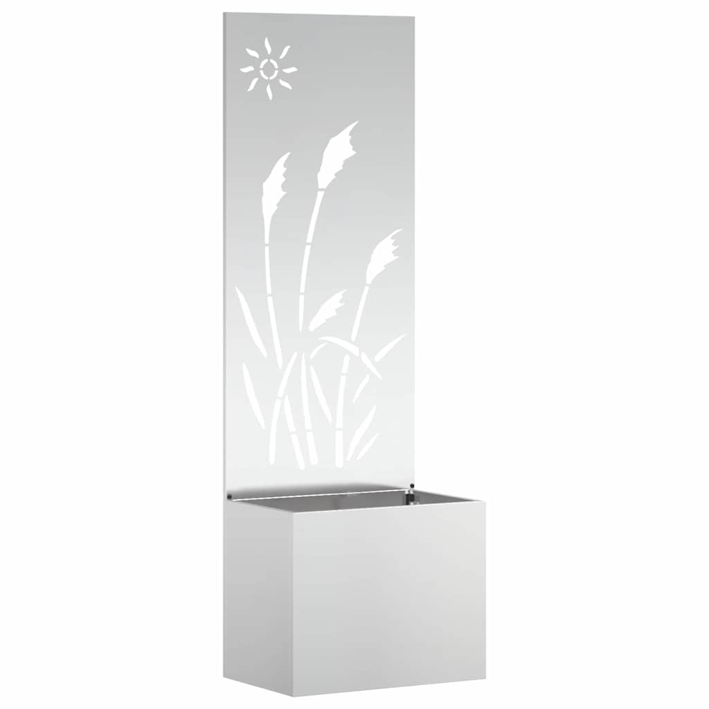 Vidaxxl Garten-Sichtschutz Silber 50 x 140 cm verzinkter Stahl