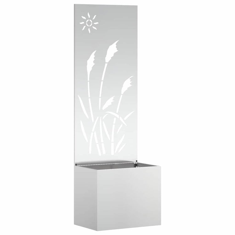 Vidaxxl Garten-Sichtschutz Silber 50 x 140 cm verzinkter Stahl