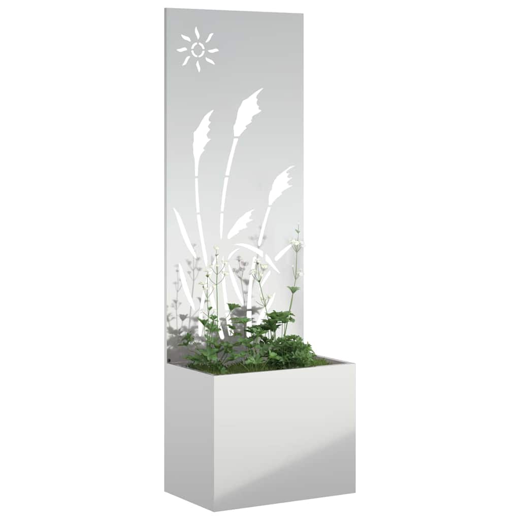 Vidaxxl Garten-Sichtschutz Silber 50 x 140 cm verzinkter Stahl