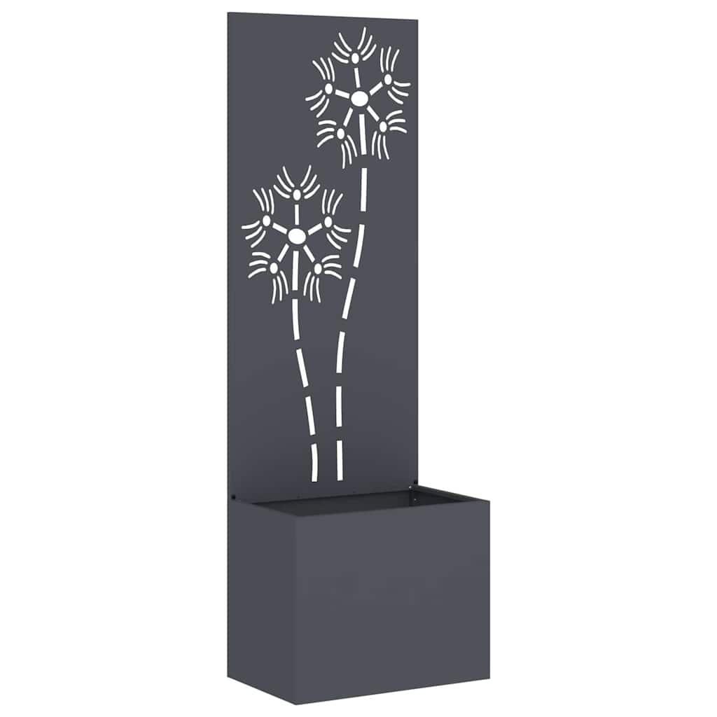 VidaXL Garten-Sichtschutz Blumen Anthrazit 50 x 32 x 150 cm