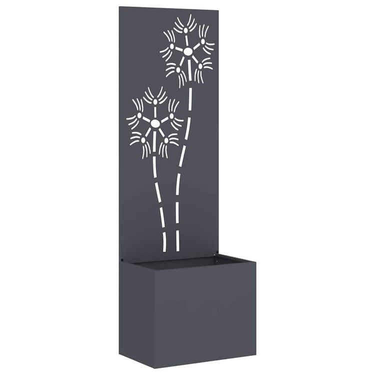 VidaXL Garten-Sichtschutz Blumen Anthrazit 50 x 32 x 150 cm