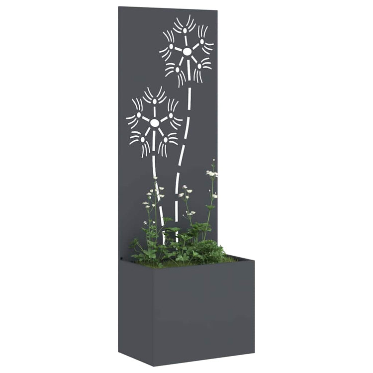 VidaXL Garten-Sichtschutz Blumen Anthrazit 50 x 32 x 150 cm