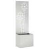 VidaXL Garten-Sichtschutz Blumen Silber 50 x 32 x 150 cm